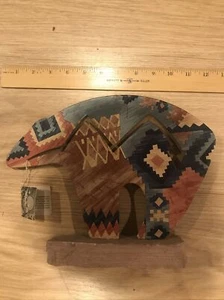 Große Fetisch Medizin Bär Clan Figur Metall Sandstein von Lazart 12" B x 9" H - Bild 1 von 10