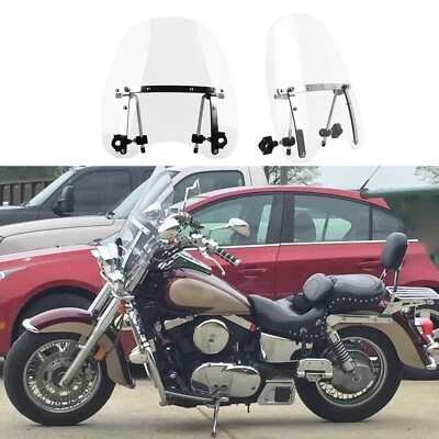 Parabrisas transparente para moto Kawasaki Vulcan 900 VN 800 VN 750 KLX250 18"x16" Foto 1 de 4