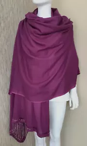 Antik Batik Écharpe En Coton Frangée Chaîne Violet Sarong Wrap Détail £105 - Imagen 1 de 6