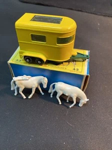 Matchbox 1968 Lesney 1-75 No 43 Pony Trailer MIMB Original Box - Picture 1 of 7