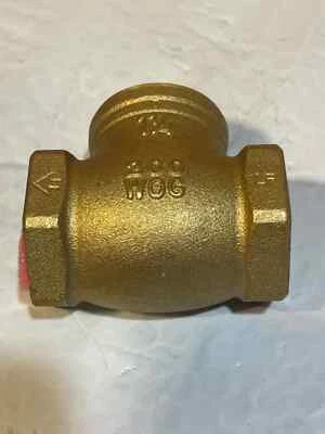 NEW Proflo 1-1/4" #PFX31H Brass Swing Check Valve Threaded (M2) - Image 1 of 3
