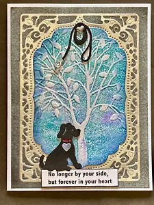 SYMPATHY "No longer by your side.." - DOG - handmade card by DEE - Picture 1 of 4