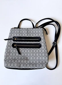 Nanette Lepore Gray Black Logo Shoulder Bag Very Good Used Condition - Picture 1 of 14