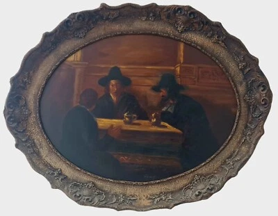  Dutch Judaica Oil Painting • Van der Toorn • Jewish Merchant Genre Early 19 Cen - Image 1 of 2
