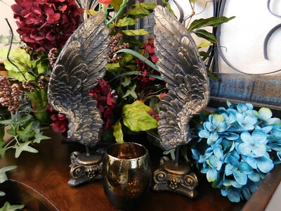 Juego de 2 alas de ángel. Decoración de mesa para el hogar. Cristiano, religioso tradicional Foto 1 de 4