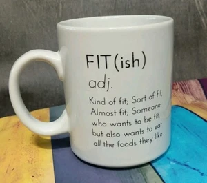 Fit-ish Ceramic Coffee Mug For Workout Gifts Funny Gym Quote - Picture 1 of 6