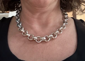 New Sabika Moonlit Three Tone Chain Necklace - Picture 1 of 2