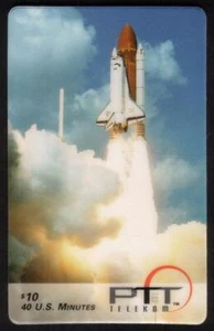 $10. Tarjeta telefónica (40 m) Transbordador espacial NASA despegada (emisión 1997 con código de barras) - Imagen 1 de 1
