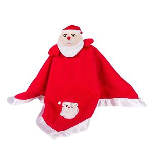 Blankets & Beyond Santa Claus Christmas Lovey Plush Security Blanket Fleece Red
