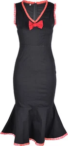 Küstenluder LUCA Schleifen 50s Bow Mermaid Dress / KLEID - Blk Rockabilly - Bild 1 von 4