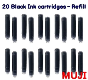 Set of 20 MUJI Refill Ink Cartridge For Aluminum Fountain Pen Genuine Japan - Picture 1 of 1