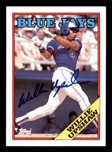 1988 Topps Baseball #505 Willie Upshaw Signed Auto Autograph (no COA) - Afbeelding 1 van 2
