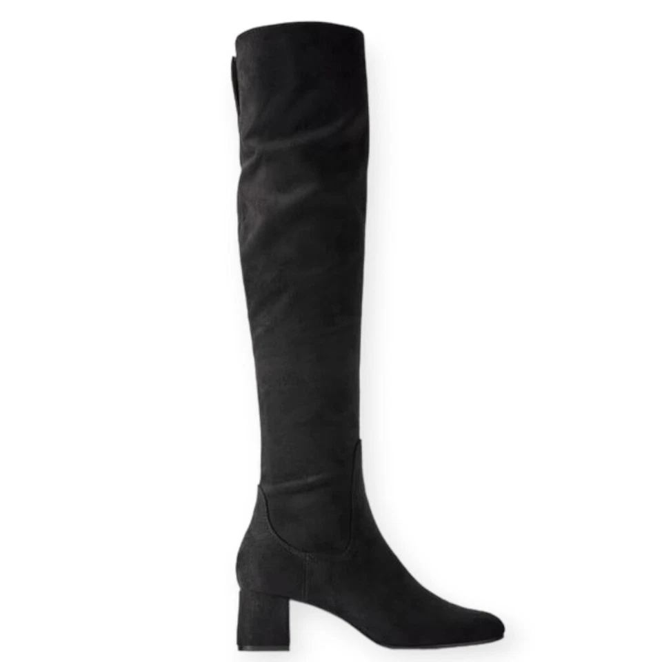 Zara Ultra High Black Clock Heel Knee High Boot US 5 Foto 1 de 4