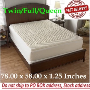 Mainstays 1.25" 7-Zone Foam Mattress Topper w/ 3 Levels Support, Queen/Full/Twin - Picture 1 of 4