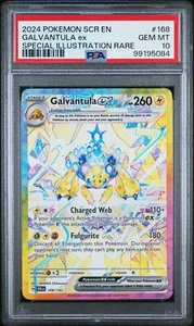 PSA GEM MINT 10 2024 POKEMON SCR EN-STELLAR CROWN 168 GALVANTULA EX SPECIAL IR - Picture 1 of 2