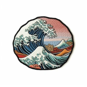 Parche de onda retro - Aplique de hierro con insignia del océano regalo de recuerdo de playa, decorativo - Imagen 1 de 12