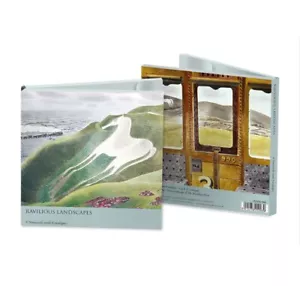 Portafoglio Westbury Horse Notelet Card - 8 carte Eric Ravilious Art in 2 disegni - Foto 1 di 1