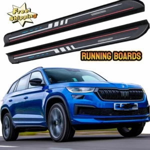 2PCS Running Boards Side Step Nerf Bars  Pedals Fits For Skoda Kodiaq 2017-2023 - Imagen 1 de 10
