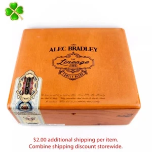Caja de cigarros de madera vacía Alec Bradley The Lineage 770 9,5" x 8,25" x 3,75" - Imagen 1 de 12