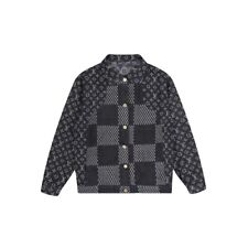 $1.6K Louis Vuitton Black Flower Monogram Track Jacket Medium