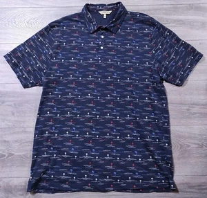 Alexander Julian Shirt Adult 2XL Blue Red White Blue Patriotic Palm trees Mens - Picture 1 of 6