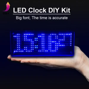 5V Patch Dot Digital Lattice Electronic DIY LED Clock Kit w/ Temperature Prompt - Picture 1 of 8