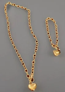 edelstahl gold halskette set für damen - Bild 1 von 3