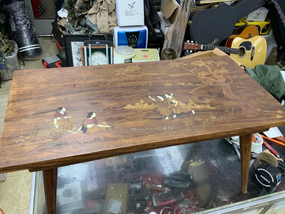 RARE Vintage Vietnam Tables 30 x 14 3/8 x 15 5/8 - Image 1 of 4