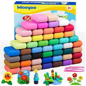 Modelliermasse Lufttrocknend, Knete, Kinder, Geschenk, 50 Farben, Modelliermasse - Bild 1 von 12