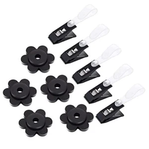 10 Pcs Garden Flag Rubber Stoppers and Anti Garden Flag Stoppers and Flag Clips - Picture 1 of 8