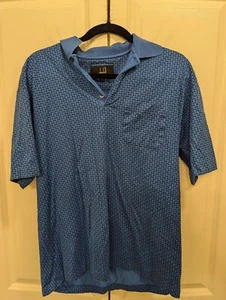 Dunhill Golf Shirt Large Unique All Over Print Design Shirt Italy Cotton - Picture 1 of 4