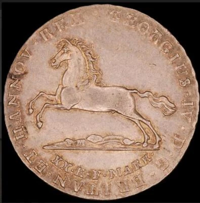 German States Hannover 1821 16 gute groschen old silver coin HIGH GRADE  #4848 - Image 1 of 2