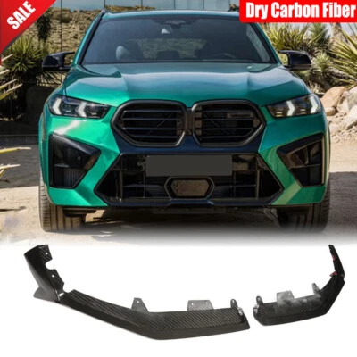 For BMW F95 X5M LCI 2023-2024 Dry Carbon Front Bumper Lip Chin Spoiler Splitters - Image 1 of 4