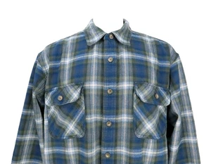 Duluth Trading Co. Herren 2XL groß blau kariert schwer Flanellhemd - Bild 1 von 8