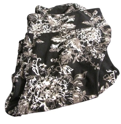 Leggings LuLaRoe TC Negro Gris Blanco Flor Foto 1 de 3