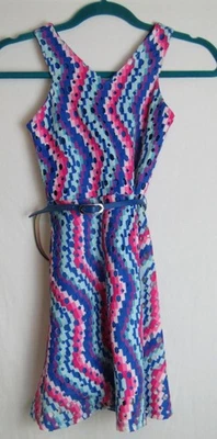 Vestido BLUSH by US ANGELS Niñas Multicolor Azul Rosa Talla 10 Usado en Excelente Condición DH473 Foto 1 de 2