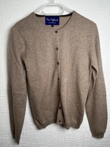 New Highland Light Blue Pure Cashmere Cardigan Size Small(check Picture For Size - Picture 1 of 9