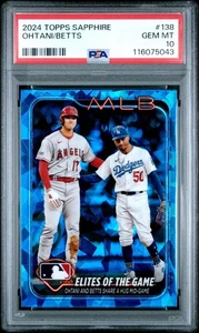 2024 Topps Chrome Sapphire Edition - Shohei Ohtani, Mookie Betts #138 PSA 10 - Foto 1 di 2