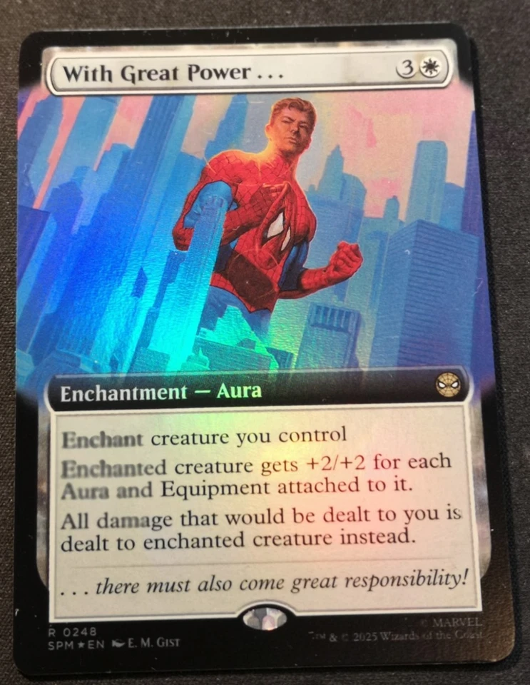 With Great Power... - Foil - Extended Art - SPM - MTG - EN - NM - 0248 - Image 1 of 1