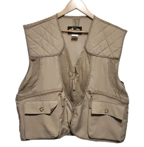 Fieldline Fishing Utility Vest Size XL Beige Multi Pockets Vented Mesh - Picture 1 of 8