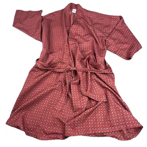 Vintage St Michael Smoking Cape Robe Giacca Uomo L Geometrico Kimono Manica Cintura - Foto 1 di 6
