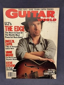 GUITAR WORLD Magazine 1987 U2 THE EDGE -STEVE STEVENS-VINNIE MOORE-DWEEZIL ZAPPA - Picture 1 of 4