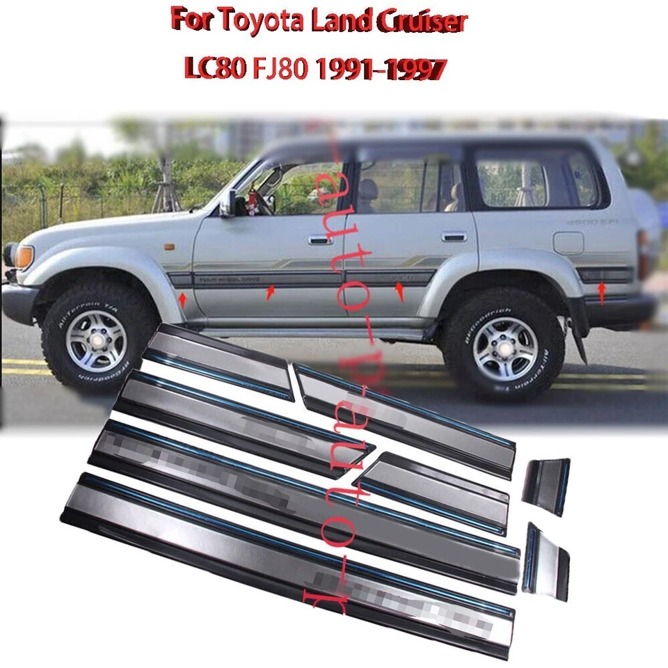 Moldura de porta lateral com tração nas rodas para Toyota Land Cruiser LC80 FJ80 1991-1997 - Imagem 1 de 4