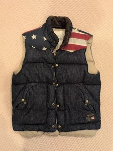 RALPH LAUREN DENIM & SUPPLY USA Flag Puffer Vest Men's Size M Polo - Picture 1 of 10