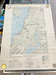 Vintage 1952 Flächenplan der Stadt Steilacoom im Bundesstaat Washington 22” mal 29” Größe - Bild 1 von 11
