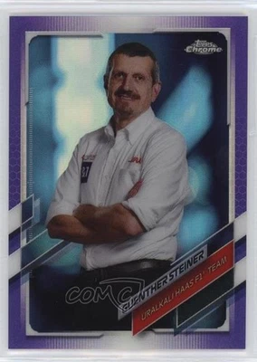 2021 Topps Chrome Formula 1 F1 Crew Purple Refractor /399 Guenther Steiner #92 - Image 1 of 2