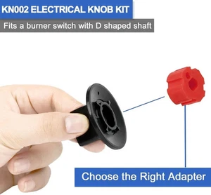 Juego de perilla de horno de estufa GE vintage (6) negro y plateado - Imagen 1 de 12