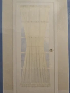 1- French Door Sheer Curtain Panel Oyster 59" x 72" - Picture 1 of 3