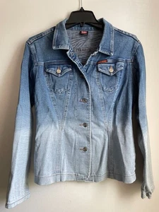 NAVI Authentic Jeanswear Women's Medium Blue Fade Denim Jacket Made in USA - Picture 1 of 11