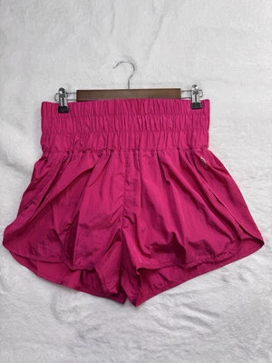 Pantalones Cortos Free People FP Movement The Way Home Rosa Mujer Talla Grande Banda Alta Foto 1 de 4